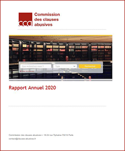 Couverture du rapport annuel 2020 de la CCA